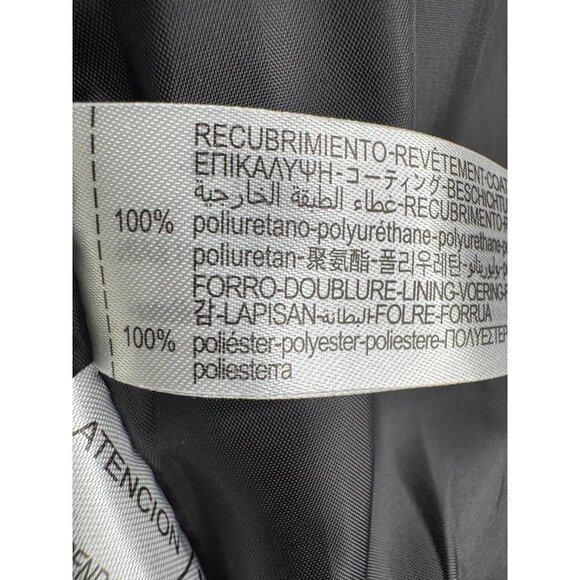 ZARA Small Black Faux Leather Belted Jacket Belted Waist & Zipper Pockets - Picture 12 of 15